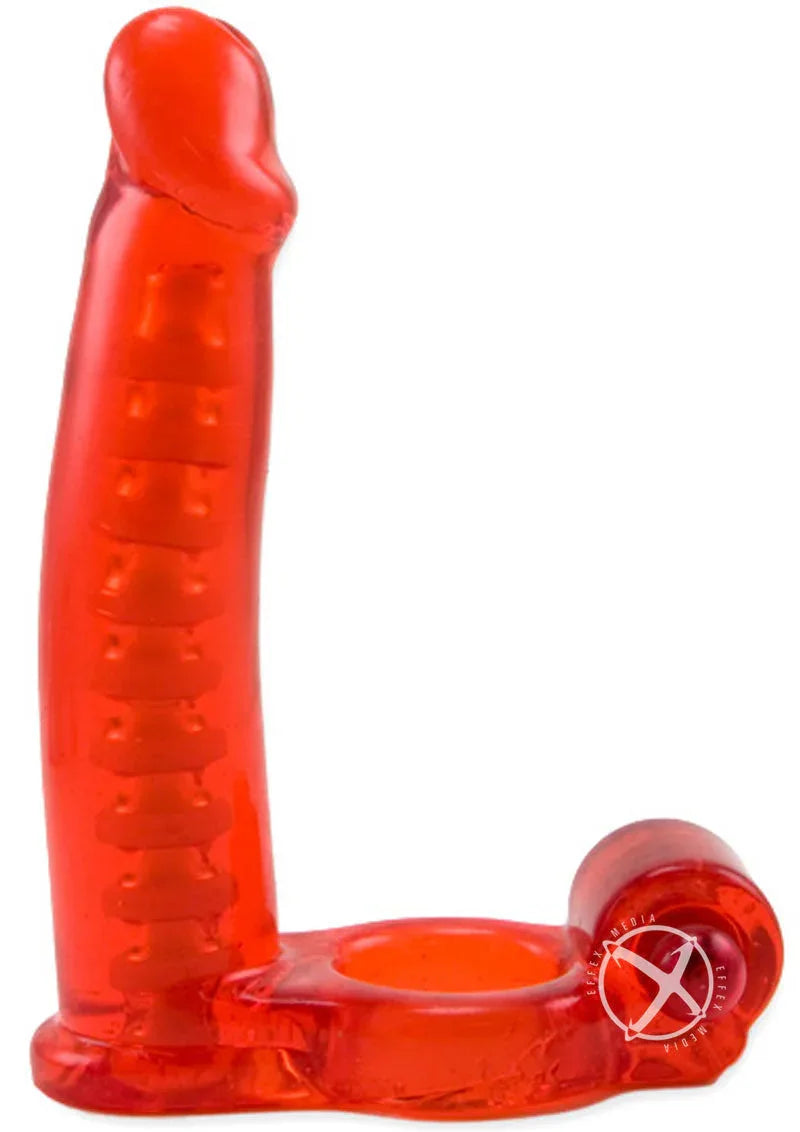 Double Penetrator Vibrating Cock Ring Dildo - Puppy's Aesthetics