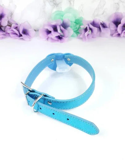 Blue Little Bed Wetter Pacifier Gag