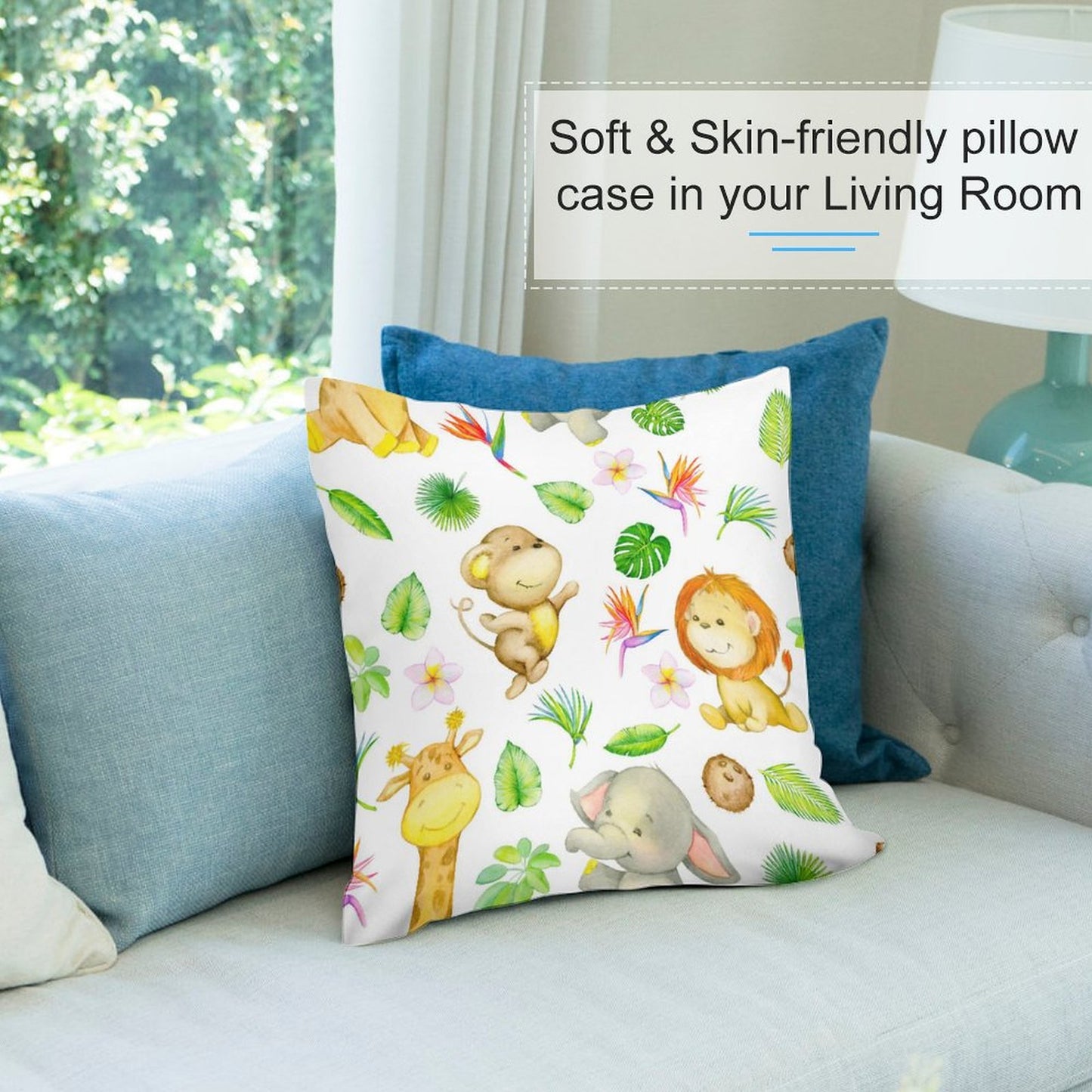 Safari Plush Pillowcase Set (4)