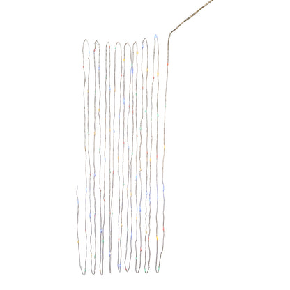 100-Light Battery Operated Multicolor Fairy Lights - Silver Wire
