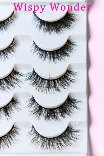 Mink Eyelashes Variety Pack 5 Pairs - Puppy's Aesthetics