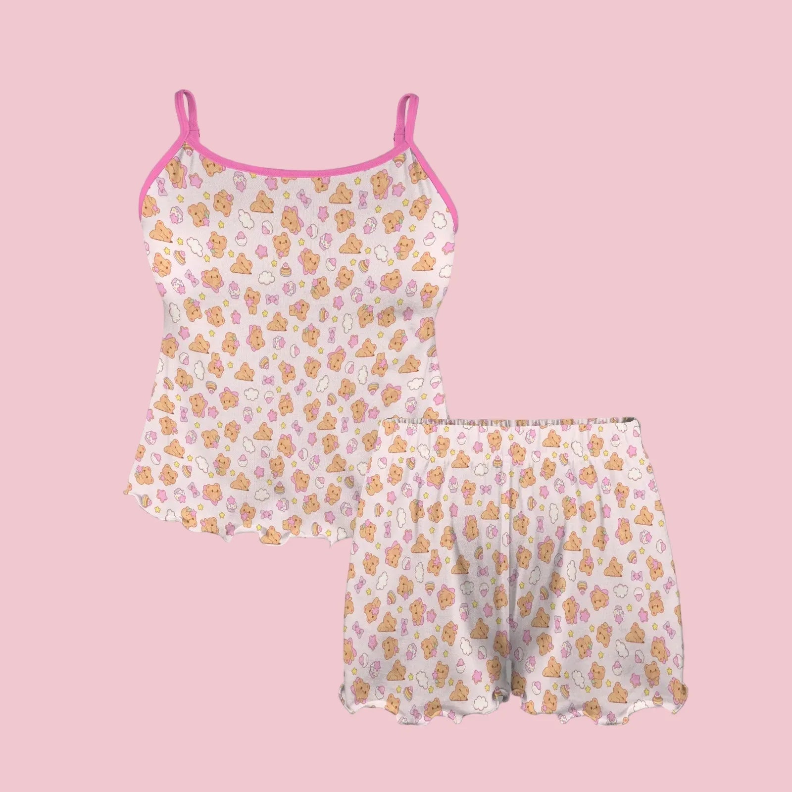 Bearly Adorable Ruffle Jammies Set - Puppy's Aesthetics