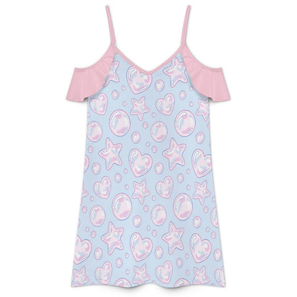 Kawaii Bubbles Ruffle Strap Play Dress