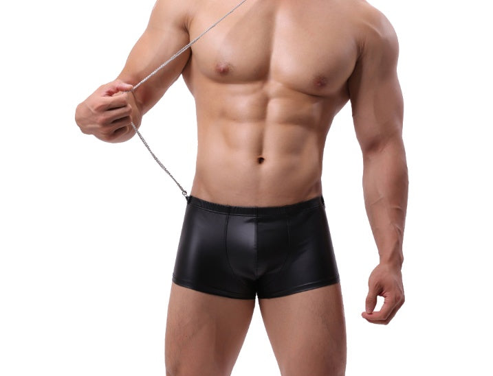 Cheeky Charm Imitation Leather Boxers