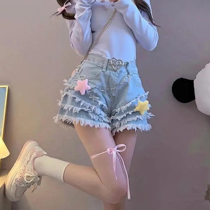 Sweet Lolita Style Denim Shorts