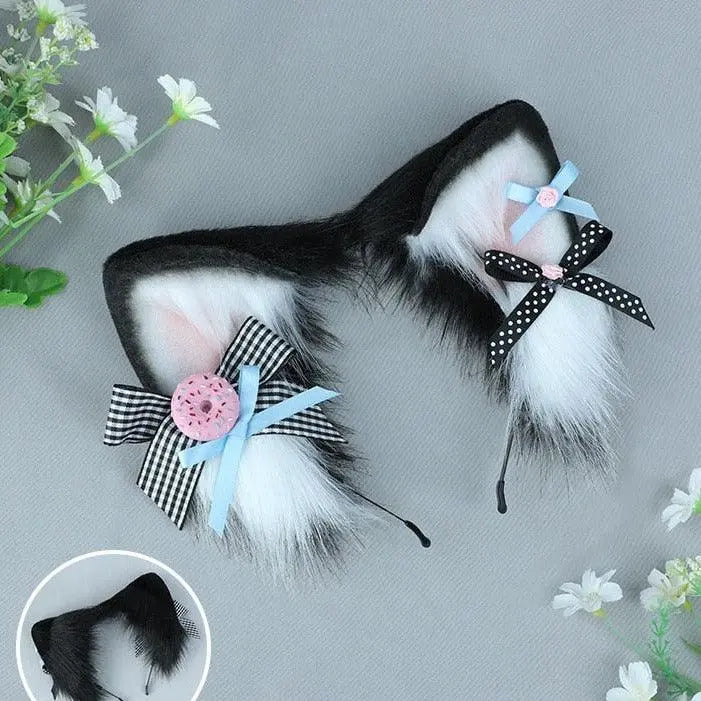 Plush Lolita Cat Ear Headband 3