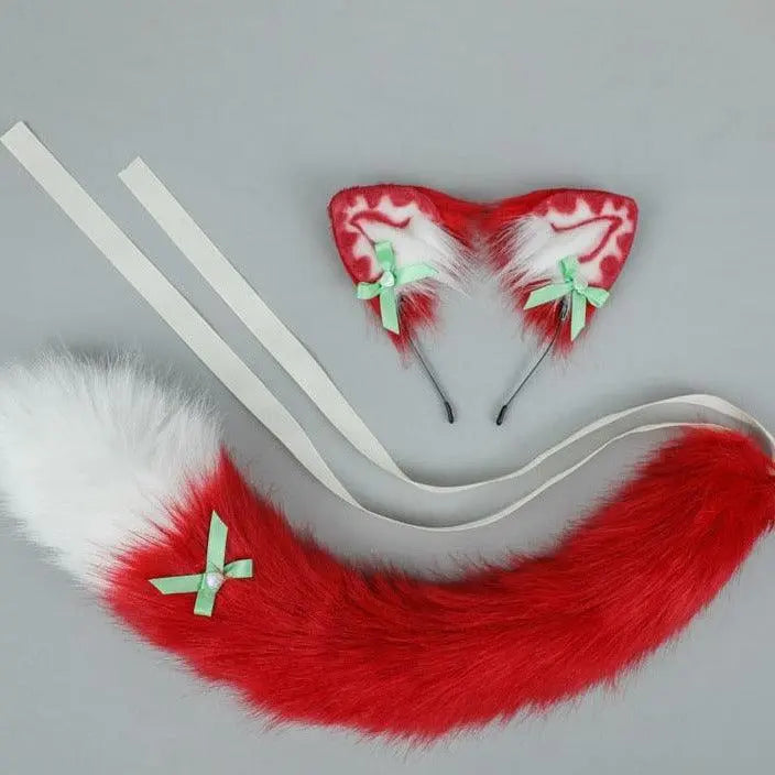 Plush Strawberry Ears and Tail Set 2
