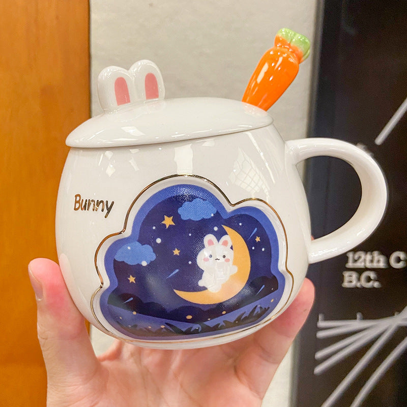 Bunny Brew Ceramic Mug – With Carrot Lid