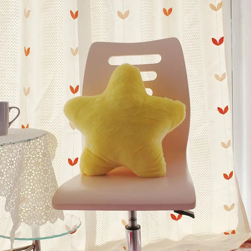 Soft Star Pillow Plushie Yellow 40x40
