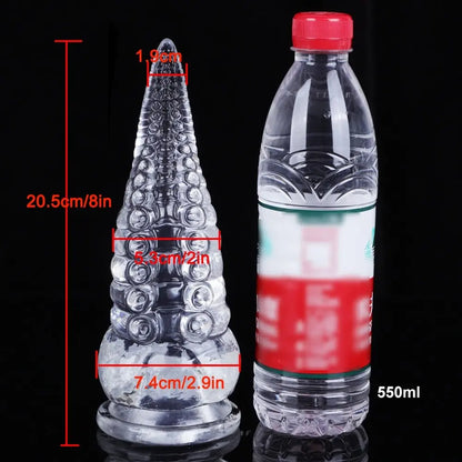 Large Silicone Tentacle Dildo (Colors) TPE Transparent