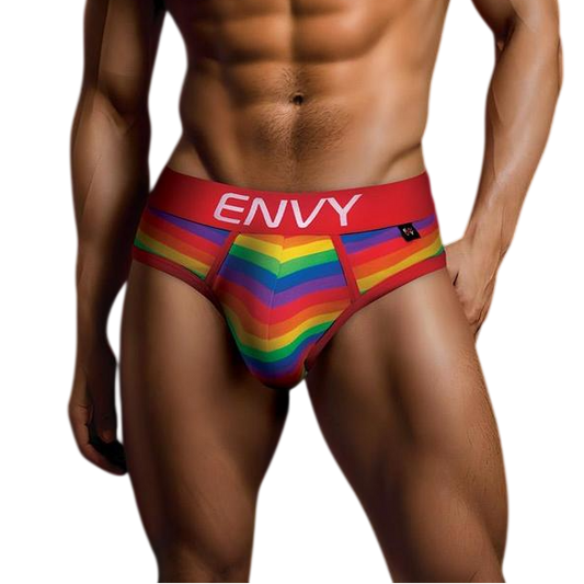 Envy Rainbow Pride Brief-Red (S)