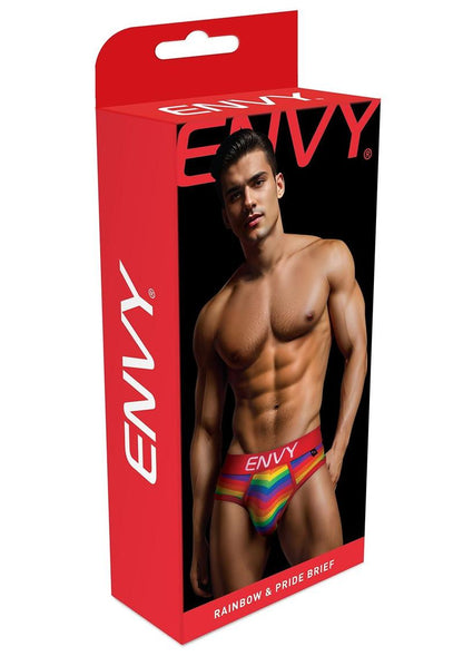 Envy Rainbow Pride Brief-Red (S)