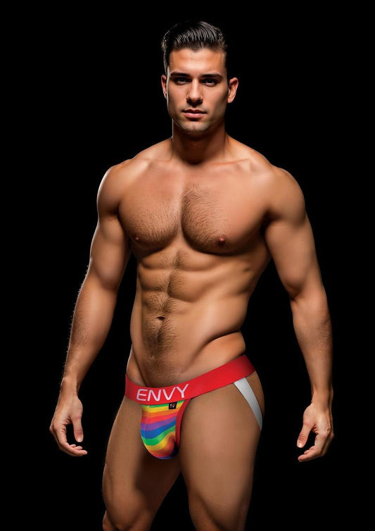 Rainbow Pride Jock (Red, ML)