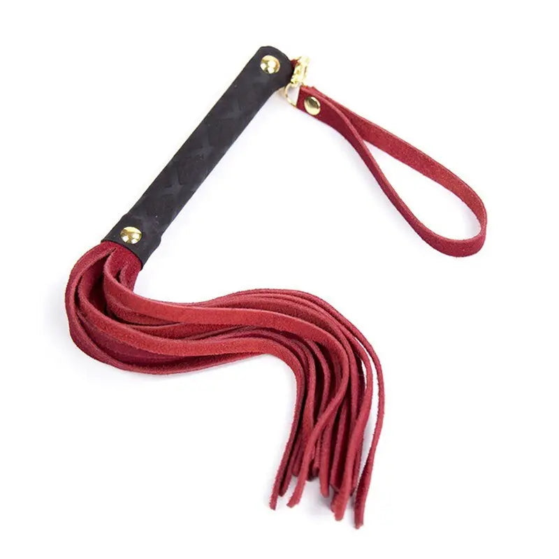 Pretty Leather Purple Flogger (Colors) Red