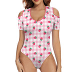Strawberry Plaid Peekaboo PlaySuit