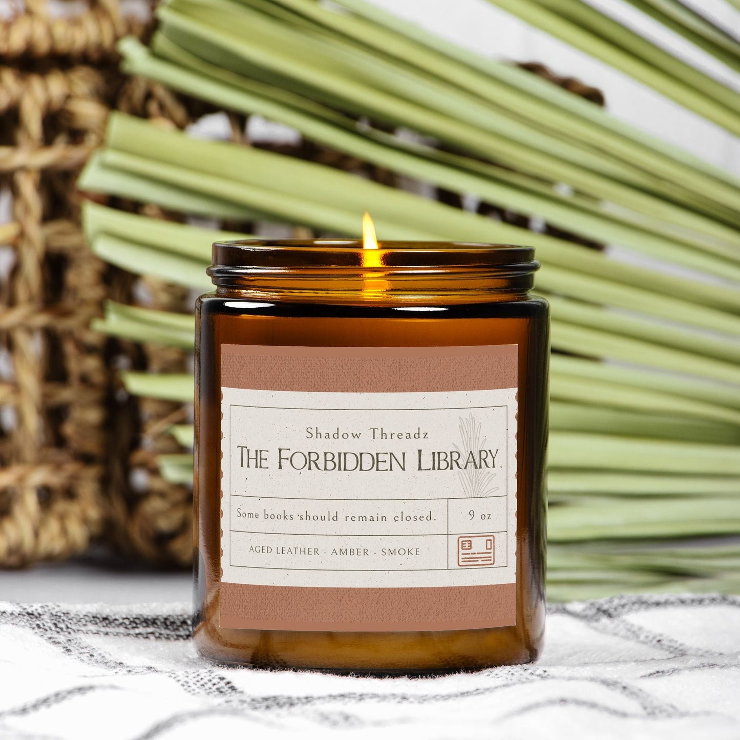 Forbidden Library Leather Candle 9oz