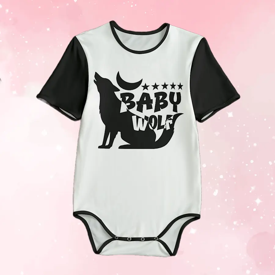 'Baby Wolf' Adult Unisex Onesie - Image #1