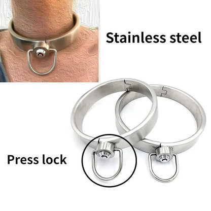 Stainless Steel Press Lockable Collar