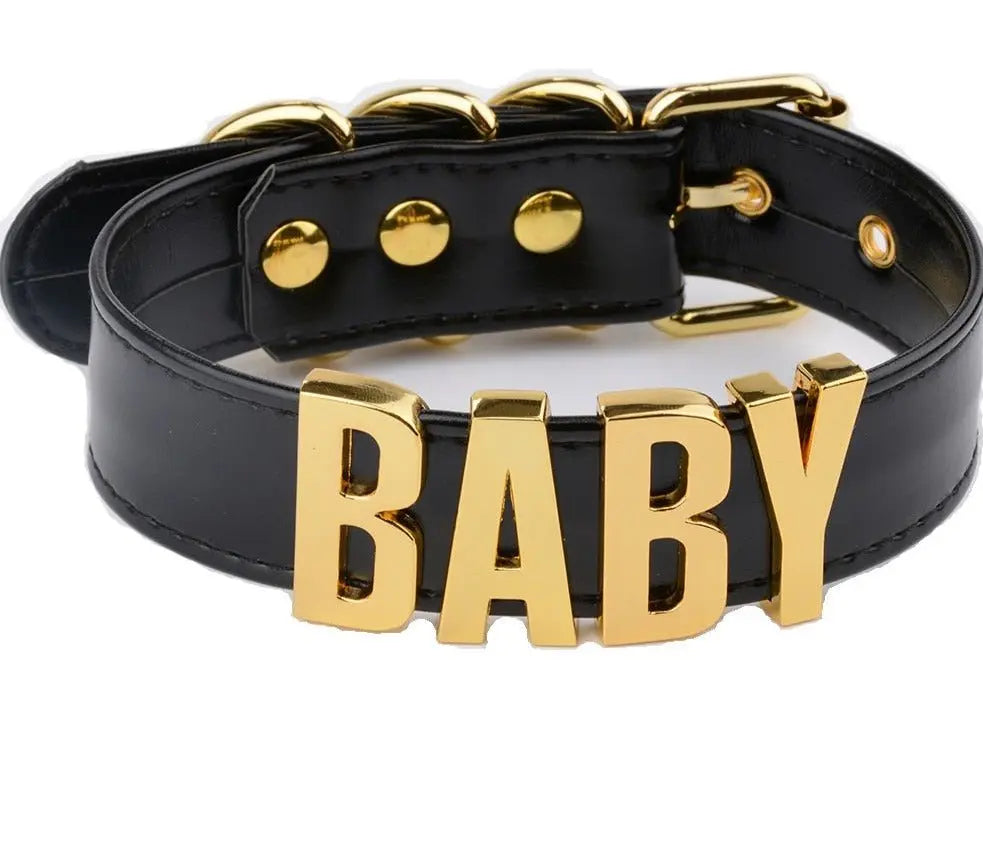 Kawaii 'Baby' Leather Collar