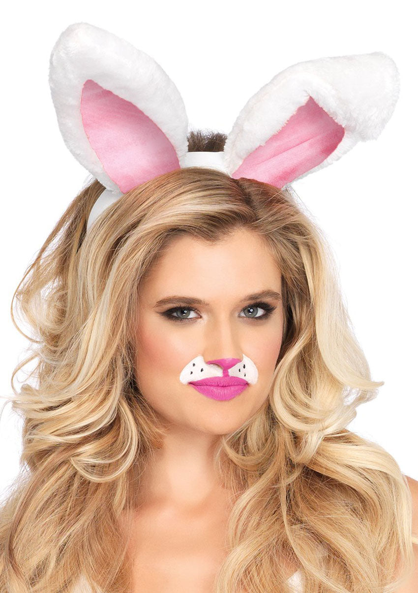 USA Only - Snow Bunny Plush Ears Headband (One Size)