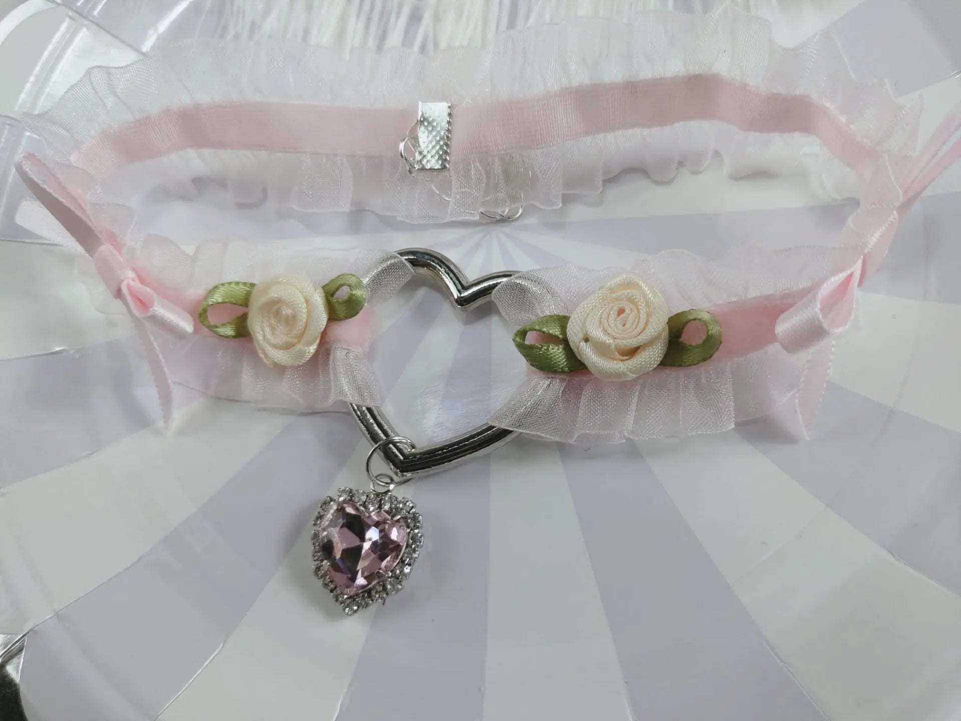 Lolita Girl Heart Lace Collar Pink 35cm Pink