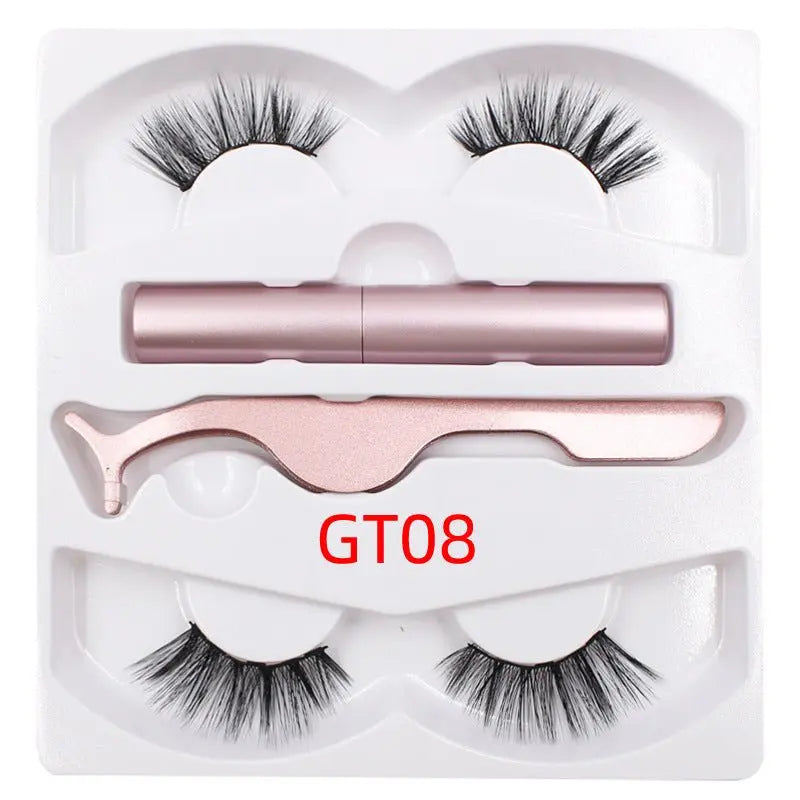 Magnetic Liquid Eyeliner & Eyelashes Set Pink Gt08 style