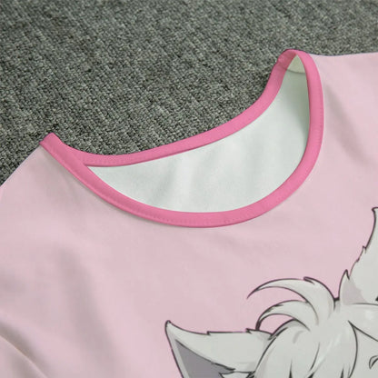 'Mommy's Girl' Pink Little Wolf Adult Unisex Onesie - Image #3