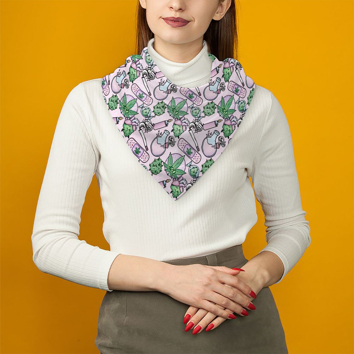 Pink Cannabis Bandana Bib