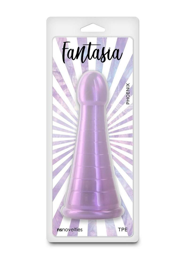 Fantasia Phoenix Ribbed Purple Dildo