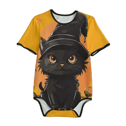 Black Kitty Halloween Adult Onesie Bodysuit Puppy's Aesthetics