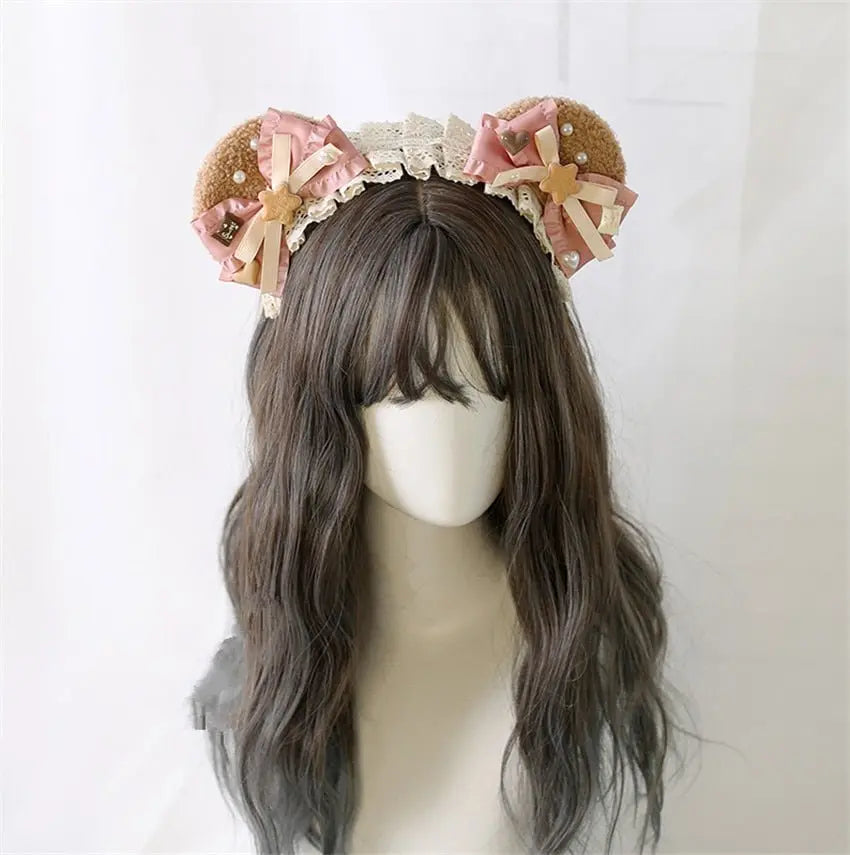 Lolita Bear Ear Cookies Headband