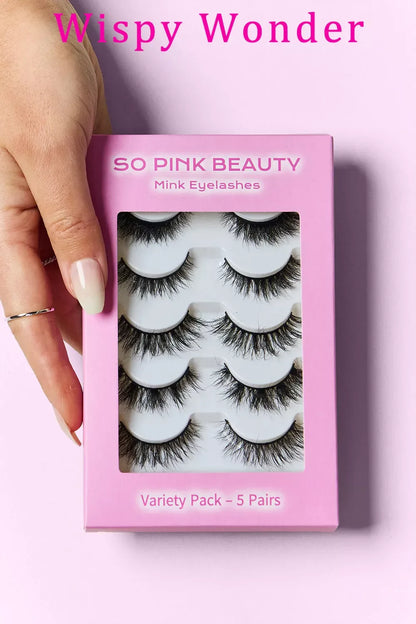 Mink Eyelashes Variety Pack 5 Pairs - Puppy's Aesthetics