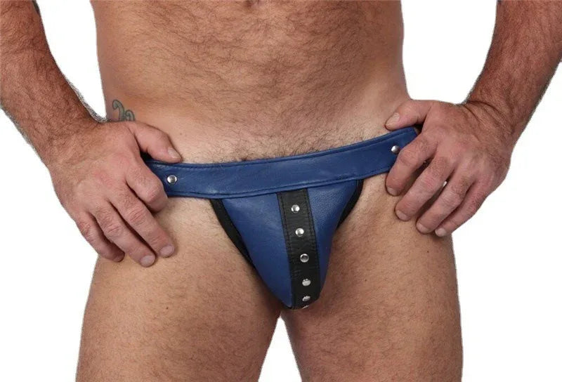 Studded Fetish Leather Harness Briefs (Colors) - Puppy's Aesthetics