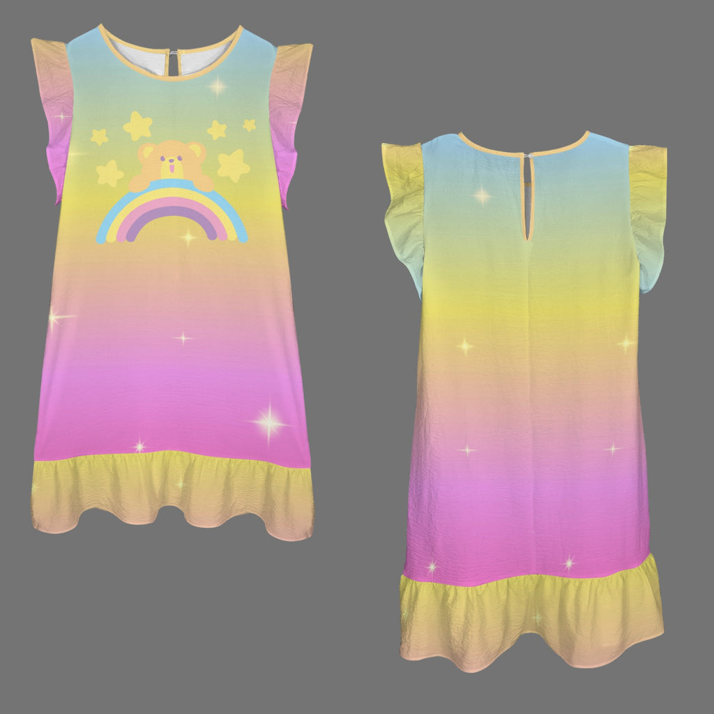 Rainbow Snuggle Ruffle Play Dress