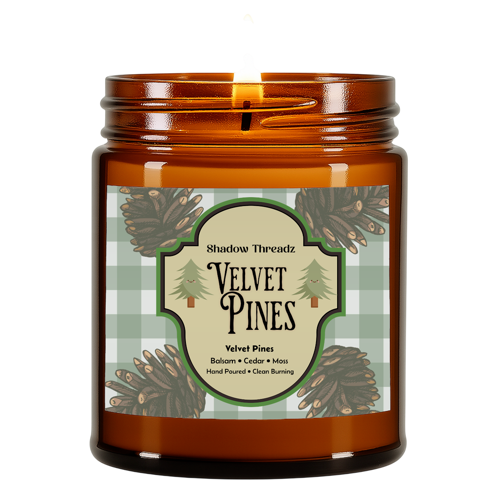 Velvet Pines - BALSAM CEDAR FOREST Amber Jar Candle