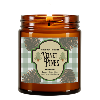 Velvet Pines - BALSAM CEDAR FOREST Amber Jar Candle
