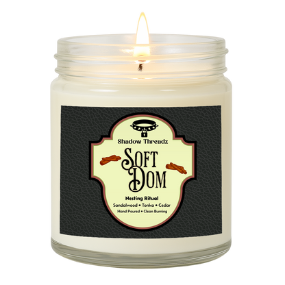 Soft Dom - Sandalwood Clear Jar Candle