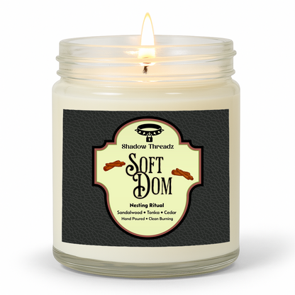 Soft Dom - Sandalwood Clear Jar Candle