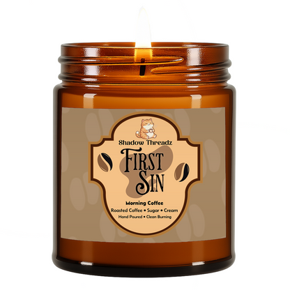 First Sin - Morning Coffee Amber Jar Candle