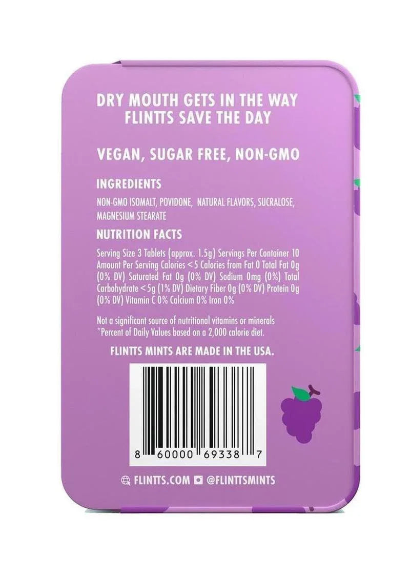 Flintts Mouth Watering Mints – Grape - Puppy's Aesthetics
