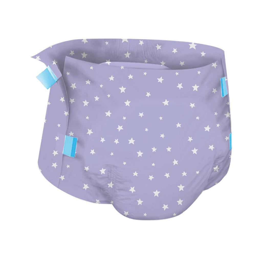 Purple Stars Adult Diapers