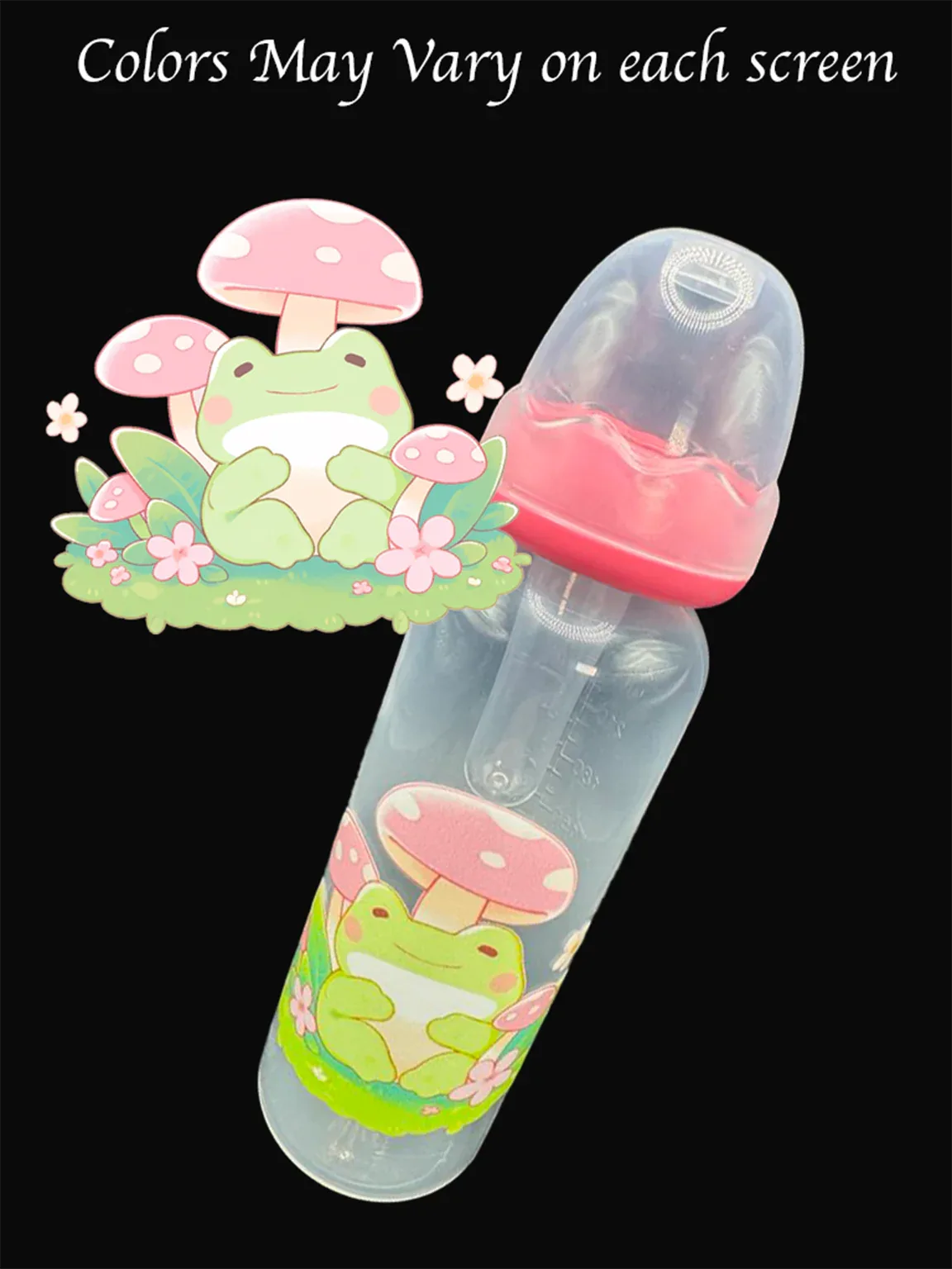 Frog and Mushrooms ABDL Bottle - 8 oz - Puppy's Aesthetics
