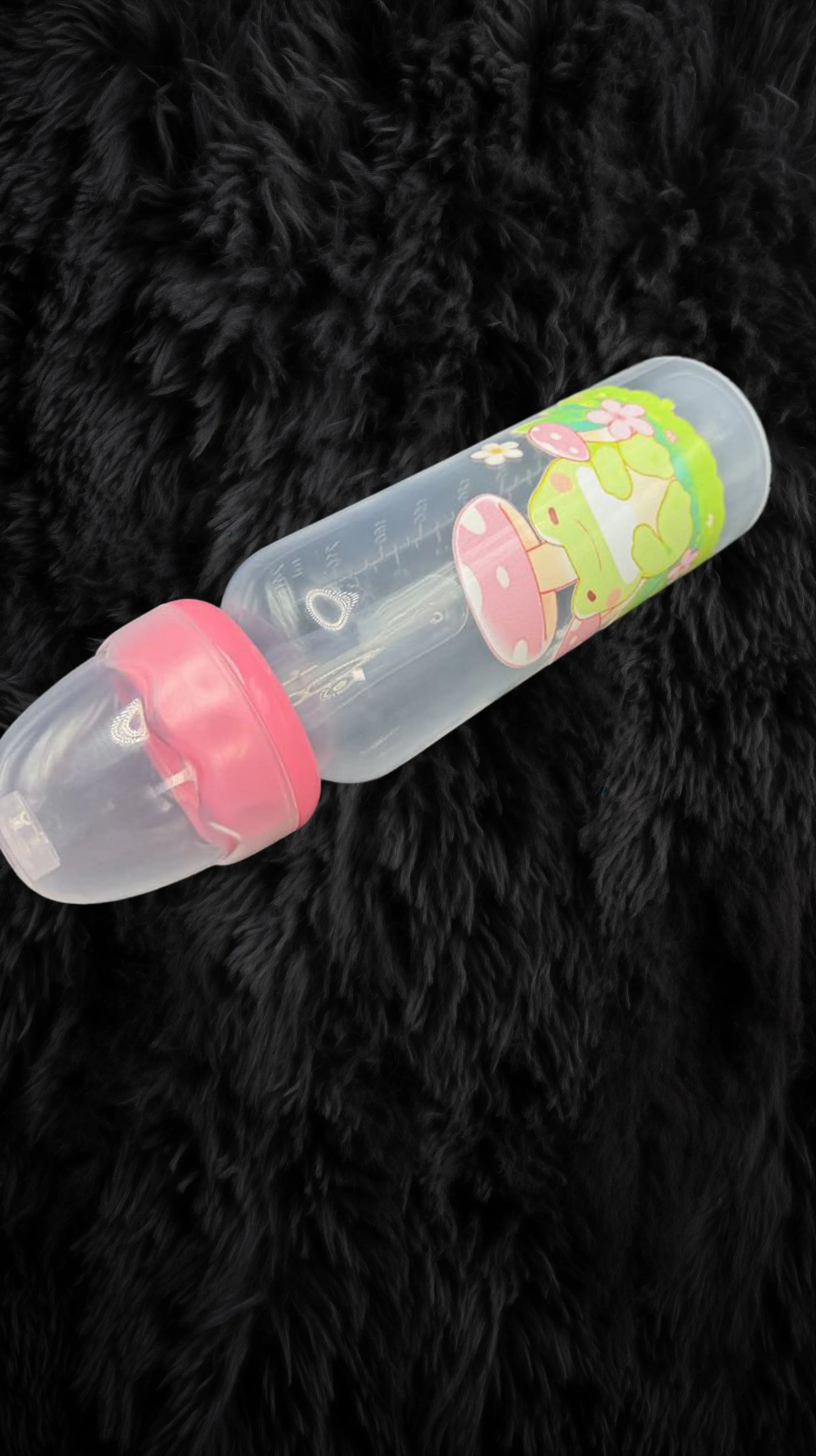 Frog and Mushrooms ABDL Bottle - 8 oz - Puppy's Aesthetics