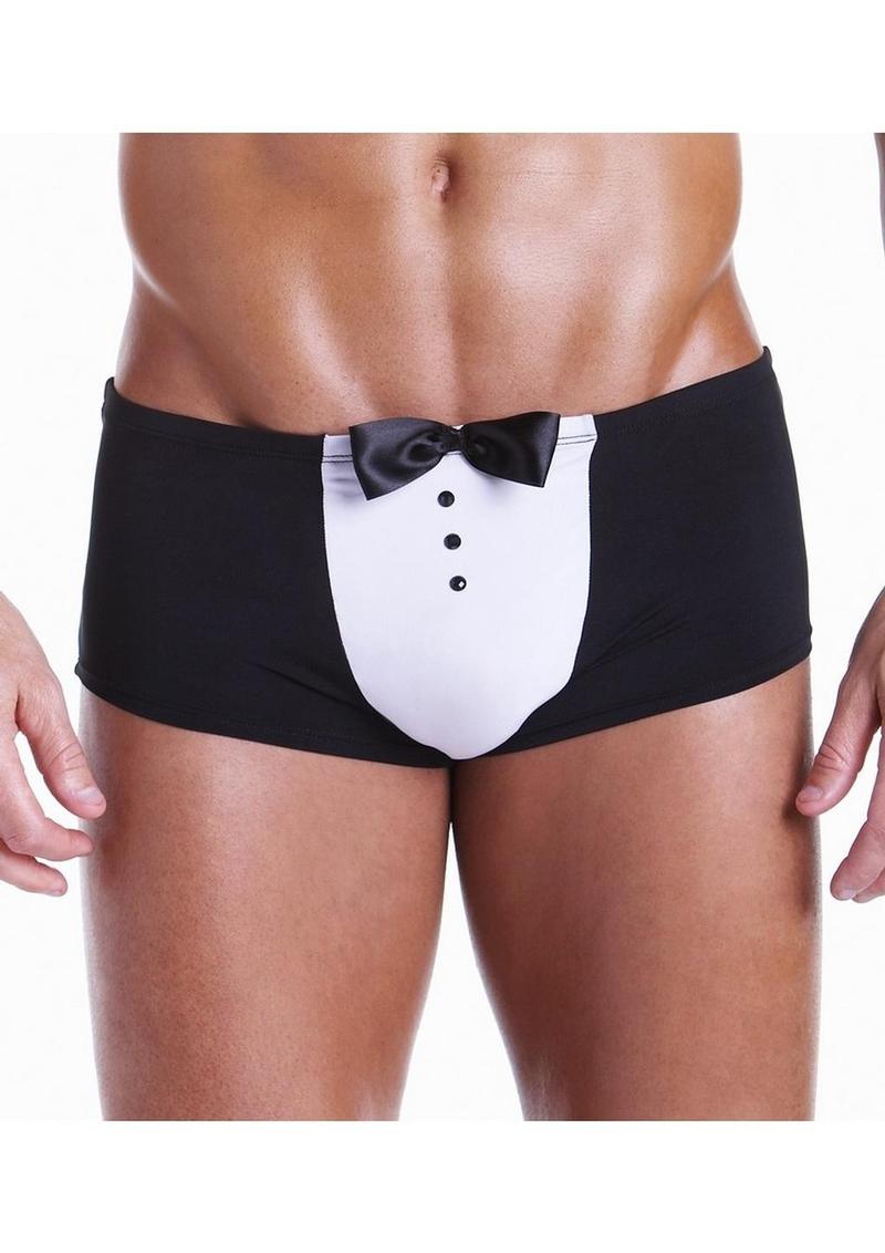 Black Tie Boxer with Bow Tie (Black)