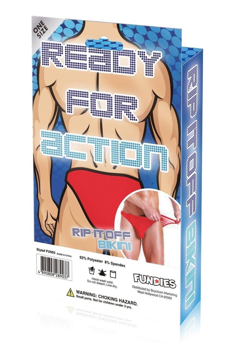 Rip It Off Bikini with Red Satin Ribbon