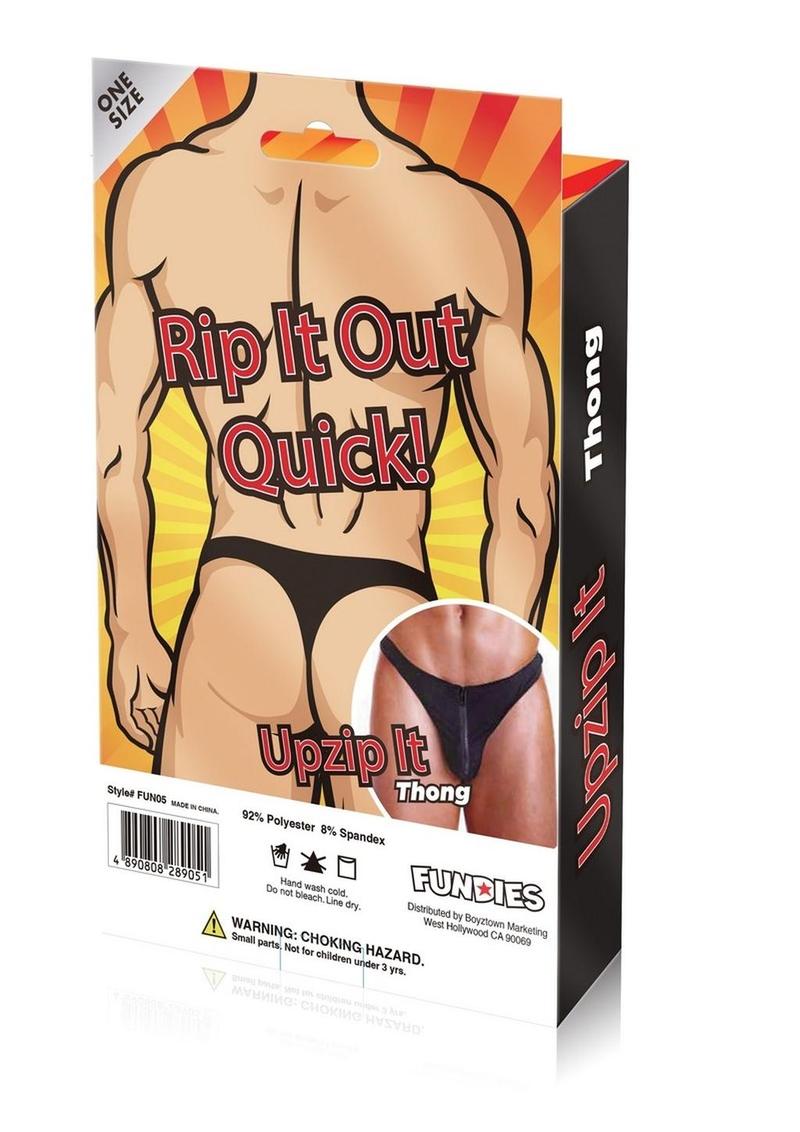 Upzip It Thong with Stripper Mask Gag Gift
