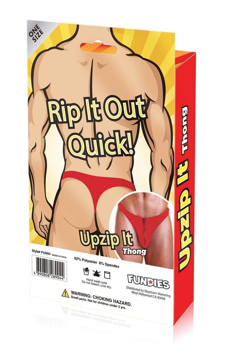 Unzip It Thong with Rose Petals