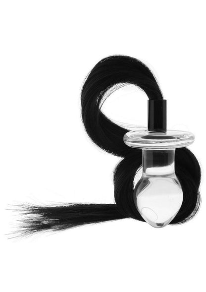 3 Inch Hand Blown Glass Horse Tail Butt Plug