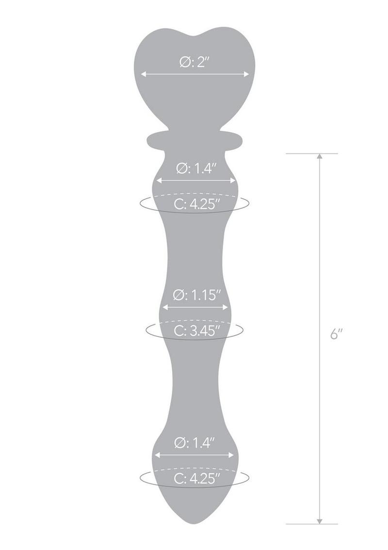 Sweetheart Hand Blown Glass Dildo