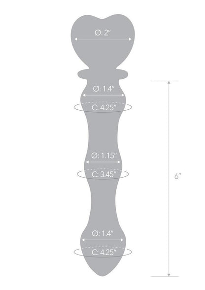 Sweetheart Hand Blown Glass Dildo
